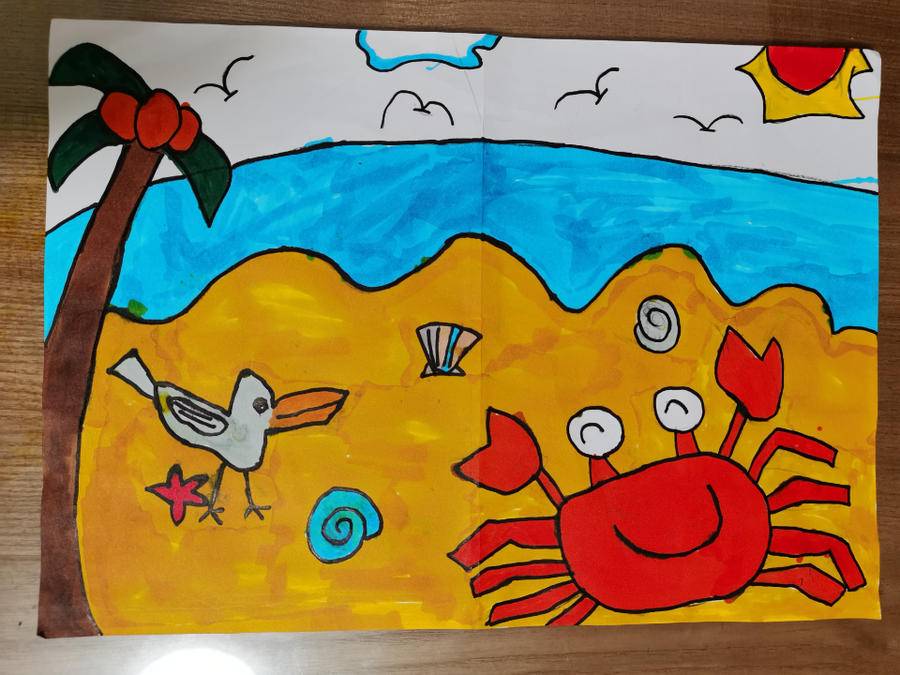 海上的贝壳怎么画_夏日海边贝壳简笔画_海边贝壳怎么画