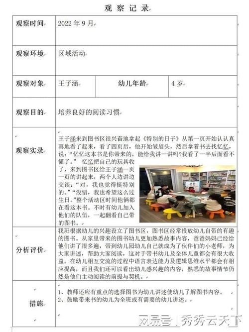 幼儿游戏观察记录小班,探索成长轨迹与教育启示